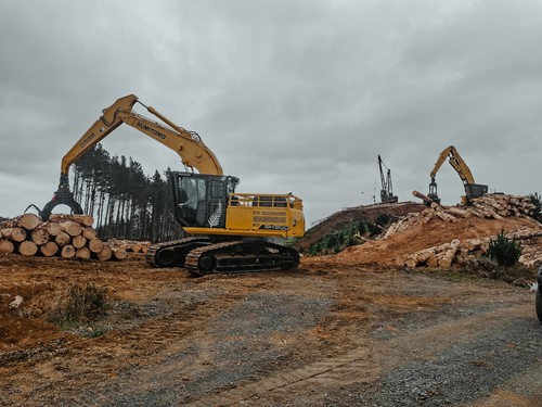 Sumitomo SH300 operating on FPNZ Ltd Forestry site
