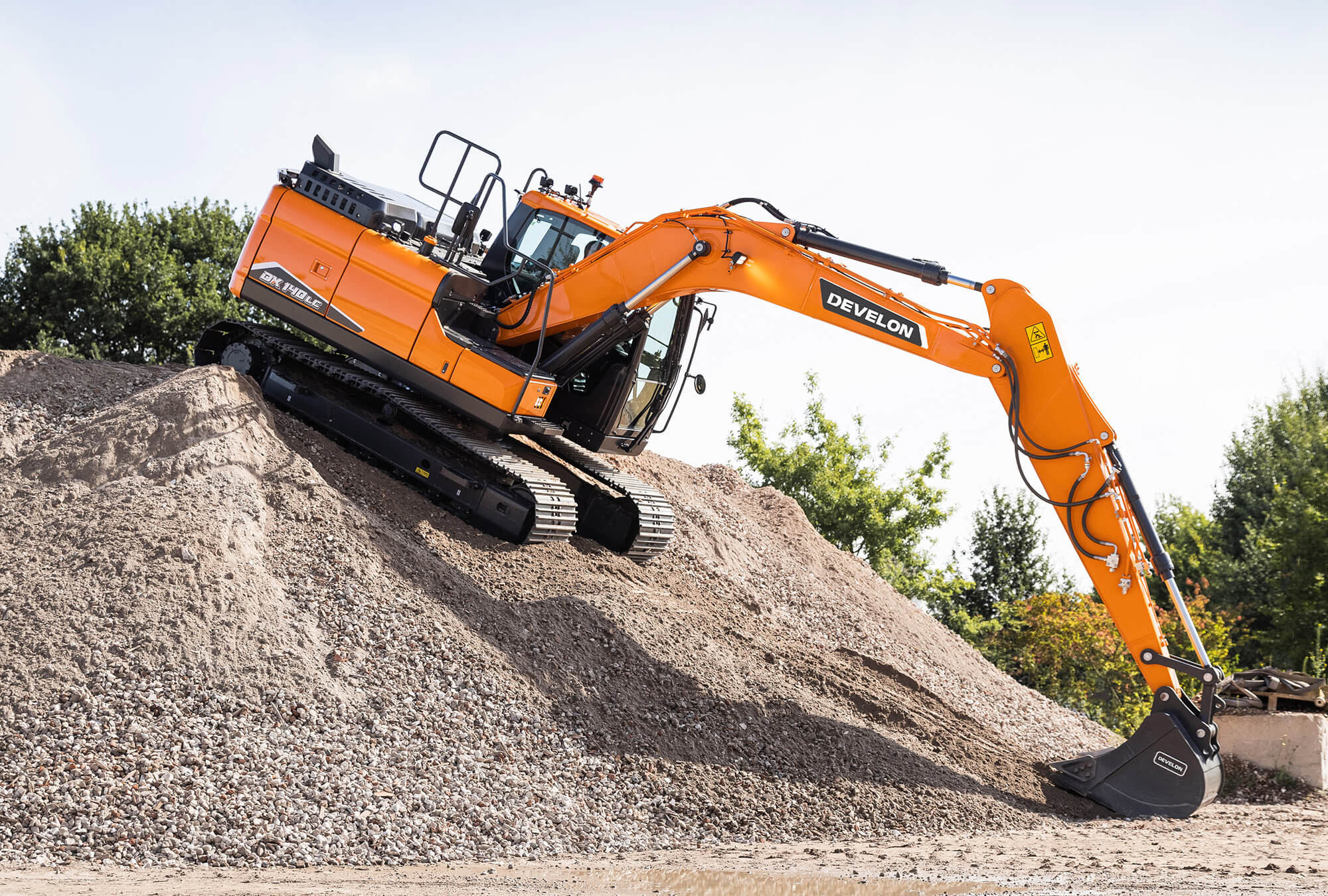 Develon DX140LC on Earthmoving site in NZ